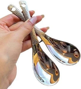 Cuillère à soupe en acier inoxydable, artisanat tendance, nouveau design, 2 pièces, finition de qualité, cuillère à soupe fabriquée en Inde à prix avantageux - Product Image 4