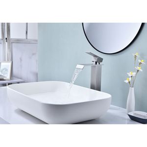 Rubinetto Monocomando per Lavabo con Cascata e Scarico a Scomparsa, Senza Troppopieno - Product Image 2