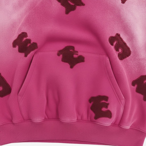 Sweat à capuche lourd pour homme OEM, vente en gros, broderie appliquée, coupe ample personnalisée - Product Image 5