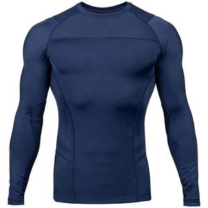 T-shirt de compression à manches longues personnalisé à séchage rapide, en polyester, coupe ajustée, style décontracté, motif uni, idéal pour l'entraînement et la course à pied – Vente chaude - Product Image 4
