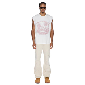 Premium Quality 100%Cotton Acid Washed Sleeveless Tank Top Shirts Oversized Boxy Fit Gym Fitness Workout Men Shirts Bodybuilding - Product Image 3