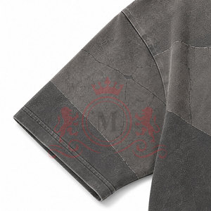 T-shirt confortable de style streetwear, effet délavé, épaules tombantes, tissu léger, idéal pour les activités quotidiennes en plein air et les occasions décontractées - Product Image 3