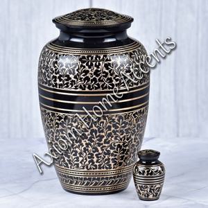 Brass Keepsake Urn for Ashes, Handcrafted With Antique Finish Perfect for Funeral and <b>Memorial</b> Services by Axiom Home Accents - Product Image 1