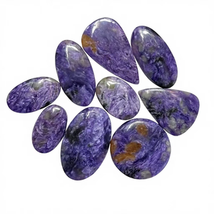 Charoite violette naturelle, cabochon lisse, pierre précieuse polie, pierre brute pour la fabrication de bagues et pendentifs, prix de gros, qualité AAA en vrac - Product Image 5