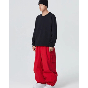 Pantalones de esquí rojos para hombre, pantalones de snowboard, pantalones holgados de invierno para esquí al aire libre, pantalones holgados impermeables unisex para adultos, pantalones de TPU - Product Image 1