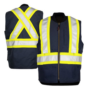 Hi Visibility Reflective Safety Vest With Reflective Strips Construction Workwear Quality Standard Safety <b>Worker</b> Vest - Product Image 6