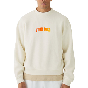 Sweat-shirt en coton surdimensionné personnalisé pour homme, logo brodé, pull respirant et confortable, sweat-shirts pour homme personnalisés - Product Image 1