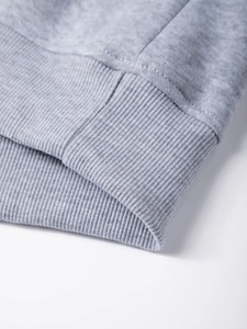 Sweat-shirt à col rond personnalisé imprimé par le fabricant OEM, couleur unie gris, streetwear pour hommes, haut en molleton décontracté pour le sport - Product Image 3