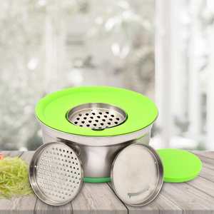 Ensemble de râpe allemande avec bol mélangeur pour une conservation et une préparation efficaces des aliments - Product Image 1