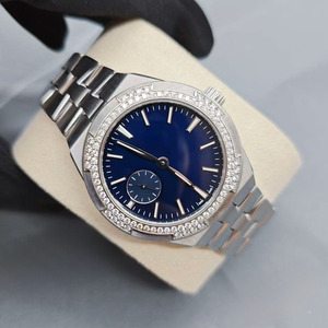 Reloj de Hombre Elegante y Romántico de Lujo para Negocios, con Bisel con Incrustaciones de Diamantes, Esfera Azul, Casual, para Viajes, Automático, Mecánico - Product Image 2