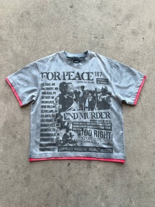 เสื้อยืดผู้ชายผ้าฝ้าย 100% คุณภาพพรีเมียม ออกแบบโลโก้ได้ตามต้องการ คอกลม ทรงโอเวอร์ไซส์ ไหล่ตก เสื้อยืดเปล่าสำหรับผู้ชาย - Product Image 2