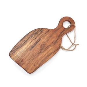 Tabla de Cortar de Madera Redonda con Asa, Acabado Natural, Tabla de Cocina Rectangular - Product Image 1