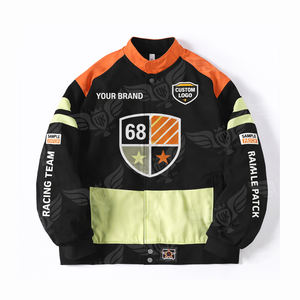 Chaqueta de Carreras Personalizada para Hombre, Chaqueta Bomber con Logotipo Bordado, Chaqueta de Equipo de Carreras Vintage, Fabricante Mayorista - Product Image 3