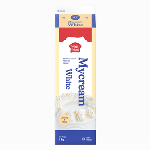 Productos de Panadería para Decorar Pasteles y Postres, Crema Blanca Halal para Cubrir y Decorar, Crema Láctea Mezclada, 1 kg, OEM/ODM Internacional - Product Image 1