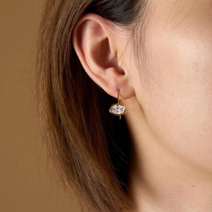 Wholesale DEF Color 18K Yellow Gold Oval Diamond Bezel Set Solitaire Lab Diamond Earring 0.30CT Anniversary <b>Gift</b> for Women - Product Image 5