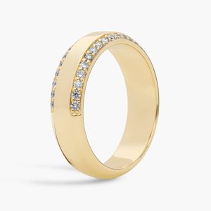 สายนาฬิกาเพชรขอบเอียงสำหรับผู้ชายในสีเยลโลว์โกลด์ - Product Image 3