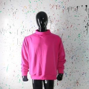 Sweat-shirt rose vif à col montant 100% coton, col large, CLUSH SPORTS - Product Image 3