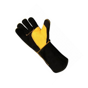Fabricant d'usine, gants de soudage en cuir doublés de polaire sur mesure, protection contre les éclaboussures de métal fondu, personnalisables, haute qualité - Product Image 6