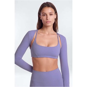 Combinaison de yoga sans couture à manches longues pour femme, col carré, legging longueur mollet - Product Image 3