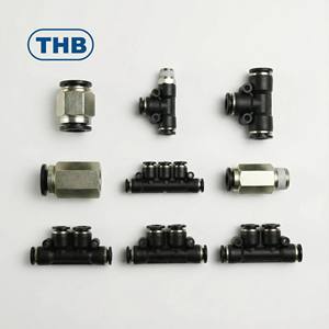 Conectores de Empuje Tipo Y THB de 15 mm, Plástico, Uso Industrial, Garantía de 3 Años, Válvula de Tapón Negra - Product Image 3