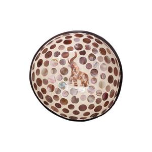 Tazón de Coco con Mosaico de Nácar, Tazón de Cáscara de Coco Orgánico con Incrustaciones de Mosaico de Nácar, Decoración del Hogar, Utensilios de Cocina - Product Image 1