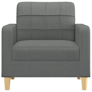 Fauteuil simple en mousse gris foncé avec structure en métal et textilène pour salon - Product Image 3