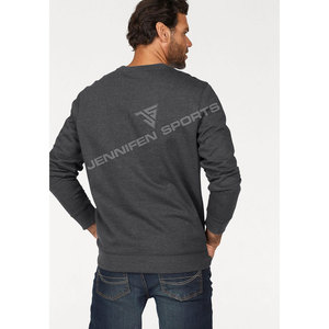 Sudadera de Alta Calidad OEM Personalizada para Hombre, Cuello Redondo, Color Gris, Forro Polar de Algodón, Resistente al Viento, Venta al Por Mayor - Product Image 5