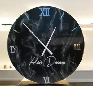 Latest Collection Handcrafted White Epoxy Resin Wooden <b>Wall</b> <b>Clock</b> Customized Interior Decorative from India - Product Image 3