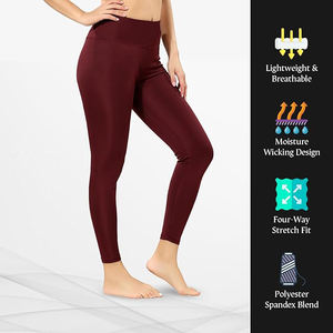 Leggings de Yoga para Mujer con Abertura para el Pulgar, Cintura Alta, Control de Abdomen, Elásticos, Transpirables, Sin Costuras, Largos - Product Image 2