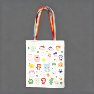 Sacs en toile de shopping et d'épicerie bon marché et respectueux de l'environnement, sacs à main en coton toile avec logo personnalisé imprimé en couleur - Product Image 2