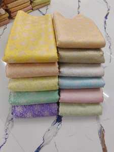 Tela de Seda/Algodón Brocada Floral Ligera de Lujo para Prendas Étnicas, Saris, Lehengas, Blusas, Tapicería y Manualidades - Product Image 5