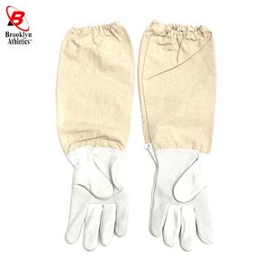 Benefit Bee Guantes de apicultura de piel de cabra dorada cómodos y transpirables Ropa suave y segura - Product Image 2