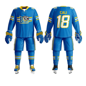 El conjunto de uniformes de hockey sobre hielo sublimado Personalizado incluye pantalones cortos de Jersey diseños personalizados uniformes de hockey proveedor OEM ODM - Product Image 1