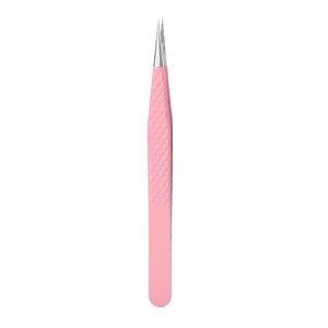 Pince à épiler professionnelle rose personnalisée avec logo, pointe en fibre de haute précision, en acier inoxydable, 45 degrés, pour extensions de cils, pour artiste en cils - Product Image 6