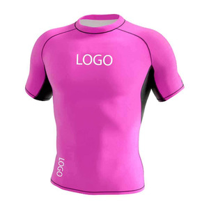 Custom Spandex/Polyester Rash Guard <b>Athletic</b> Shirt Quick Dry Lightweight Features for Slim-Fit Unisex Fitness Running Cross - Product Image 1