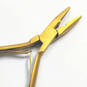 Stainless Steel Golden Hair <b>Extensions</b> Tool Micro Link And <b>Beads</b> Plier For Seamless Hair <b>Extension</b> Application - Product Image 3