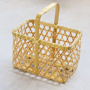 Bamboo <b>basket</b> for storage fruit wine bottle best seller handcrafted natural <b>weave</b> flower <b>baskets</b> - Product Image 6