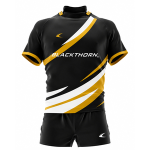 Conjunto de Camiseta de Rugby Personalizada para Hombre, Sublimada, Manga Corta, Ajuste Atlético, Absorbe la Humedad, Transpirable, Secado Rápido - Product Image 1