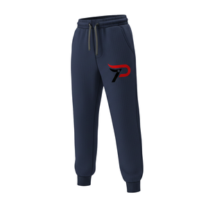 Custom Logo Men’s Anti-Wrinkle Performance <b>Joggers</b> | Breathable Textured Fabric <b>Slim</b> Fit Sweatpants - Product Image 1