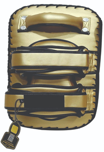 Protector de Patadas Curvo de Cuero Vacuno Tailandés de Primera Calidad, Color Negro, Superventas, el Mejor Diseño de Protectores de Patadas para Boxeadores - Product Image 3