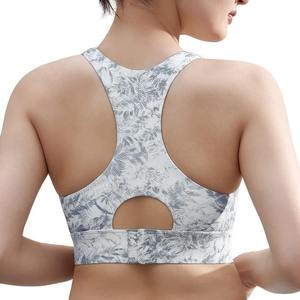 Soutien-gorge de sport personnalisé OEM pour femme, grande taille, haute performance, écologique, respirant, dos croisé, sans bretelles, col en V, avec logo frontal - Product Image 3