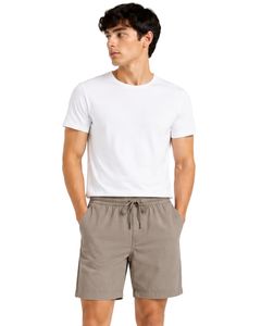 Shorts de bain d'été personnalisés kaki pour hommes, décontractés, à séchage rapide, avec taille élastique et cordon de serrage, légers, pour la plage et les vacances - Product Image 1