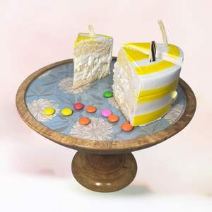 Soporte de madera artesanal para pasteles, para panadería y uso doméstico, soporte de madera natural para exhibir y servir pasteles a precio económico. - Product Image 6