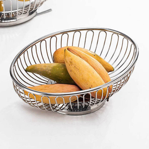 Metal <b>Bread</b> Storage <b>Basket</b> With Liner Iron Wire - Product Image 2