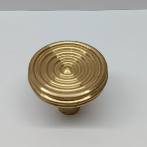 Round <b>Brass</b> Cabinet <b>Knob</b> Traditional Furniture Handle for Storage Closet Durable Design - Product Image 4