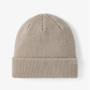 Gorro de Punto de Color Único Más Vendido, con Puño Acanalado, Cálido para Invierno, Casual, para Exteriores, Material Acrílico, Fabricante OEM - Product Image 2