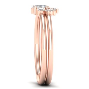 แหวนหมั้นเงินแท้ 925 REYES ปรับแต่งได้ ดีไซน์คลาสสิก ประดับเพชรโมอิสซาไนต์  ของขวัญวันครบรอบ เครื่องประดับคุณภาพสูง - Product Image 3