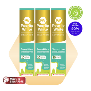 Pearlie White Advanced Sensitive Fluoride <b>Toothpaste</b> 130gm - Triple pack - Product Image 1