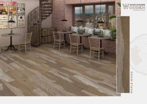 Plancha de porcelana para suelo de 200x1200 mm con una superficie mate y tranquila, diseñada para realzar el tono lineal profundo y ofrecer una apariencia refinada y duradera. - Product Image 3