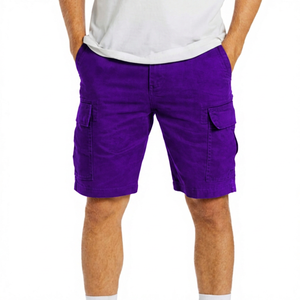 Nouvelle Arrivée Short Cargo Homme Personnalisable en Denim Taille Mi-Haute Coupe Droite Teint en Pièce pour l'Été Décontracté Sports de Plein Air Tricoté - Product Image 5